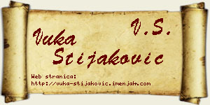 Vuka Stijaković vizit kartica